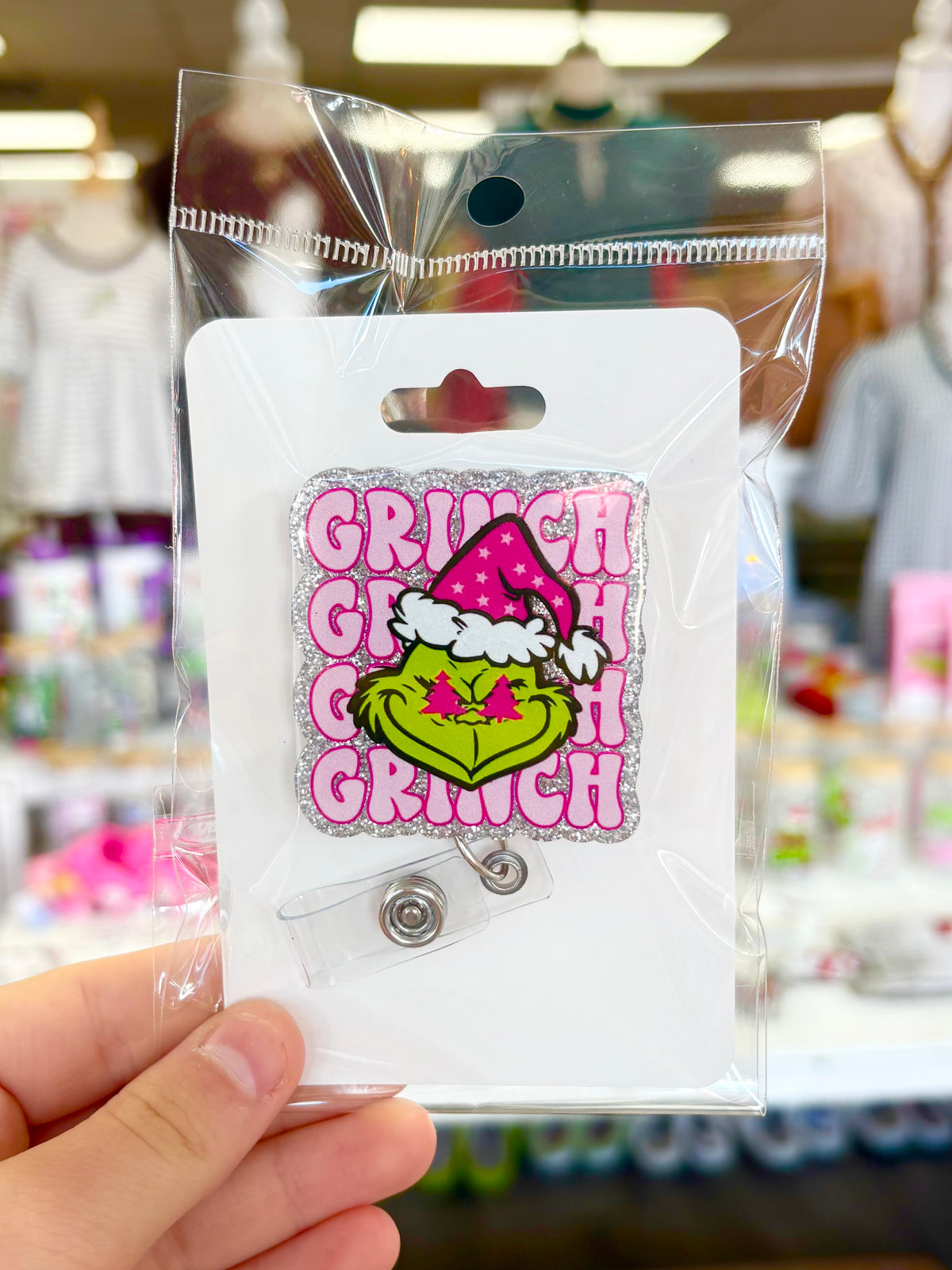 KK Pink GR*NCH Badge Reel