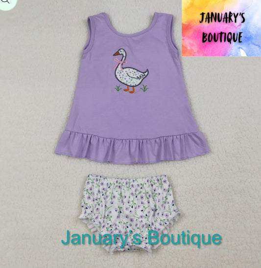 Girl’s Purple Goose Set
