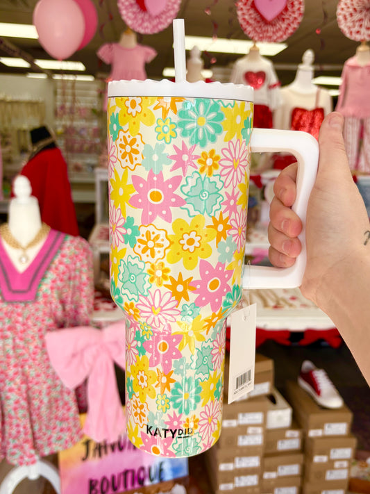 KK Spring Flowers Stainless Steel Tumbler (38 ounces)