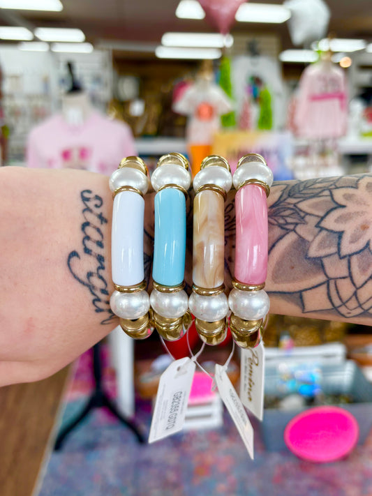 Color Block Pearl Bracelet