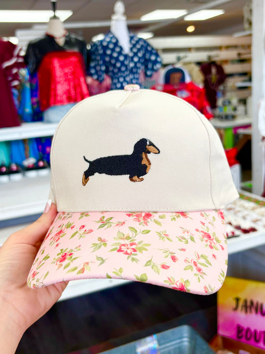 Floral Dachshund Hat