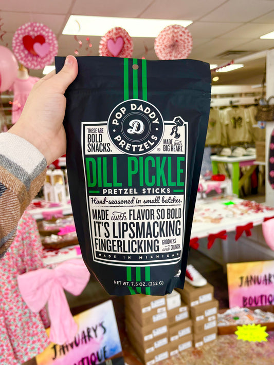 KK Pop Daddy - Dill Pickle Seasoned Pretzels 7.5oz