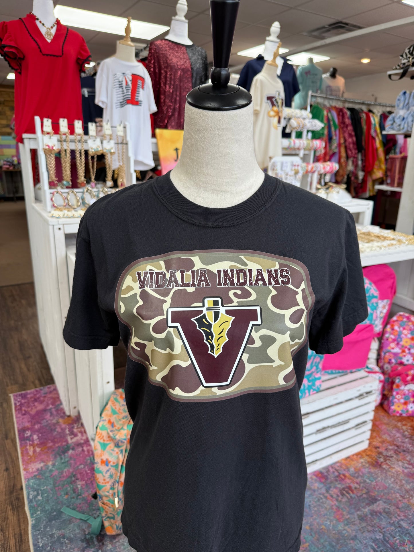 Youth Vidalia Indians Camo T-shirt
