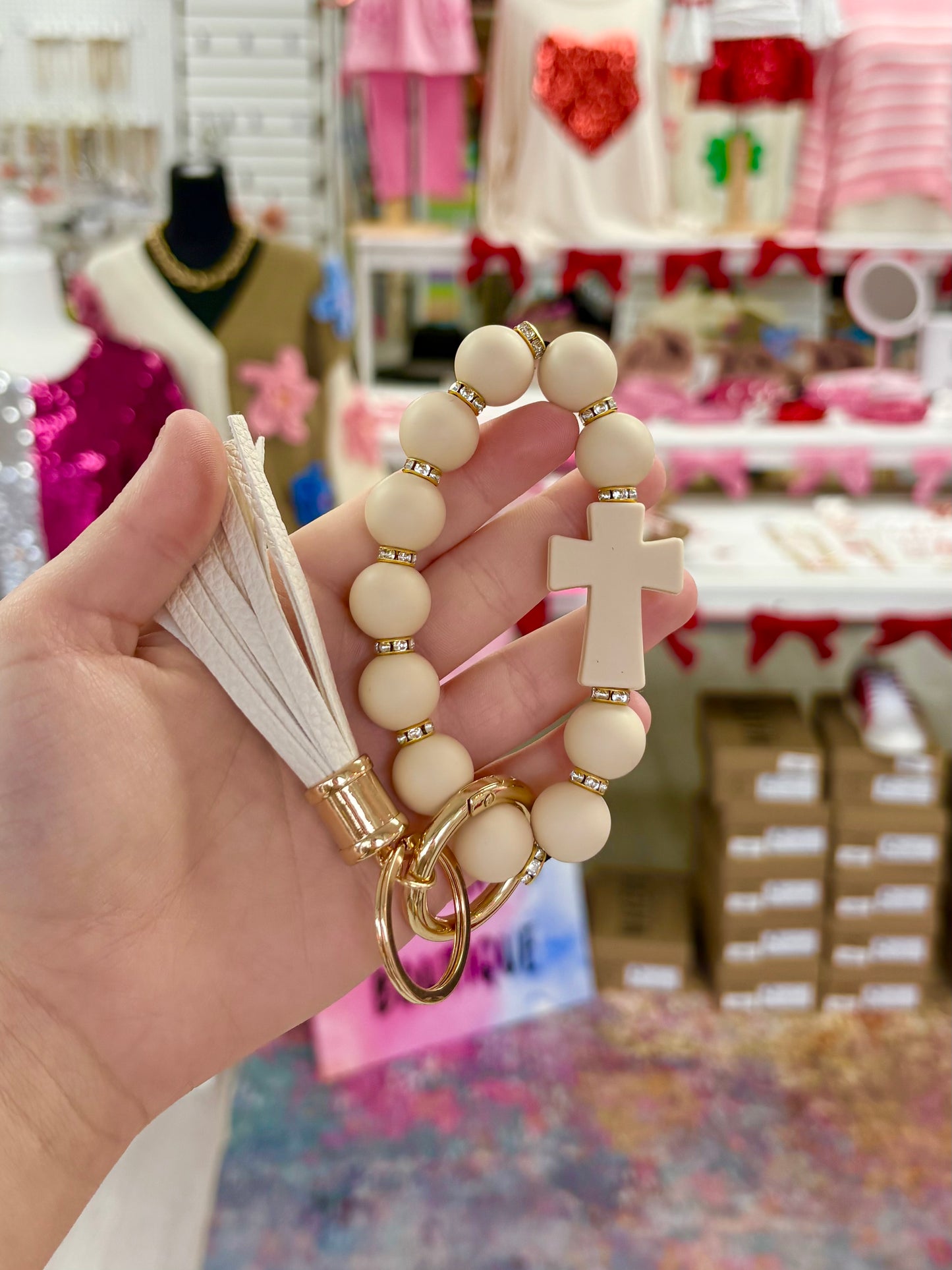 KK Cream Cross Wristlet