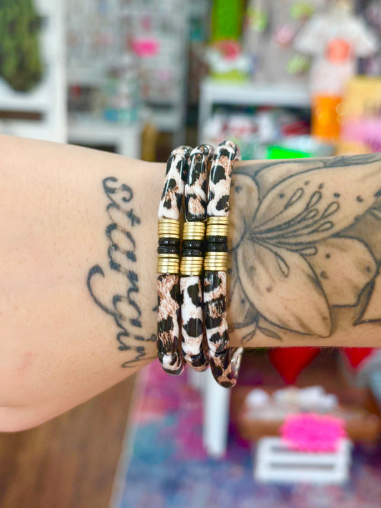 KK Leopard Gold Accent Bracelet Set