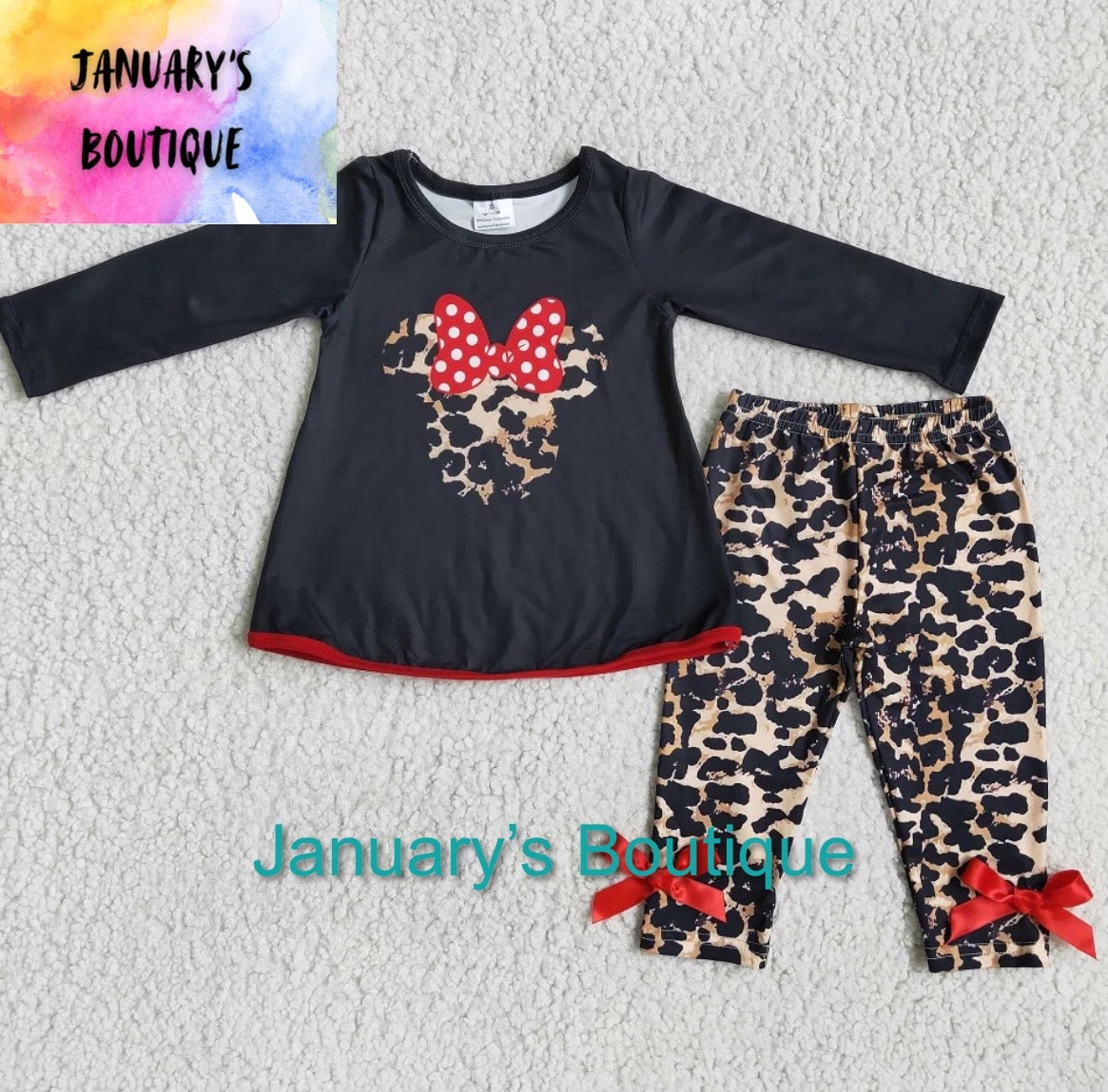 Girl’s Leopard Mouse Set