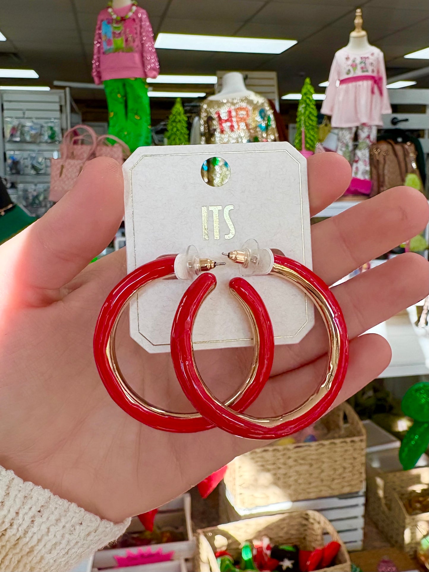Red & Gold Hoops