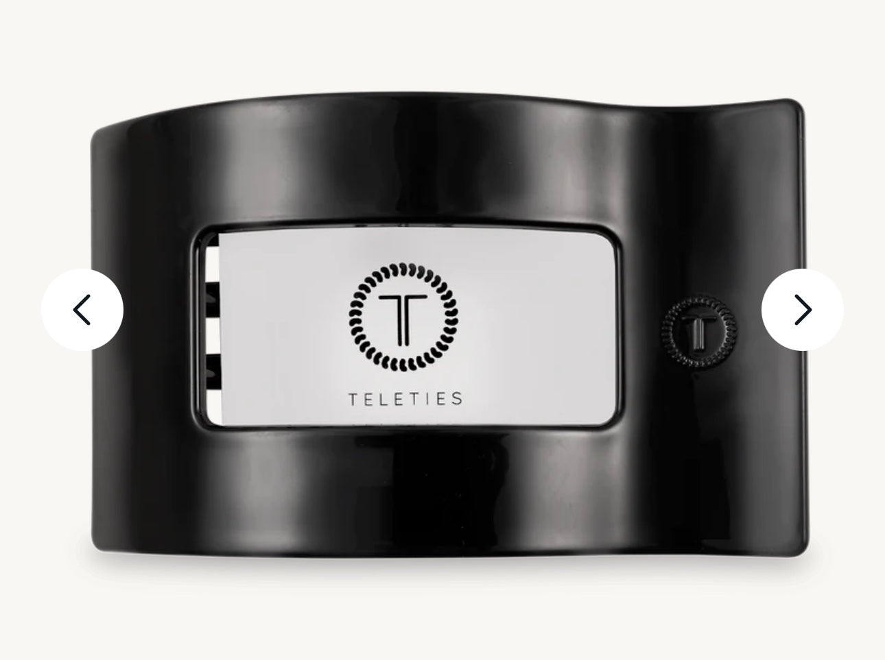 Jet Black Large Flat Rectangle Hair Clip