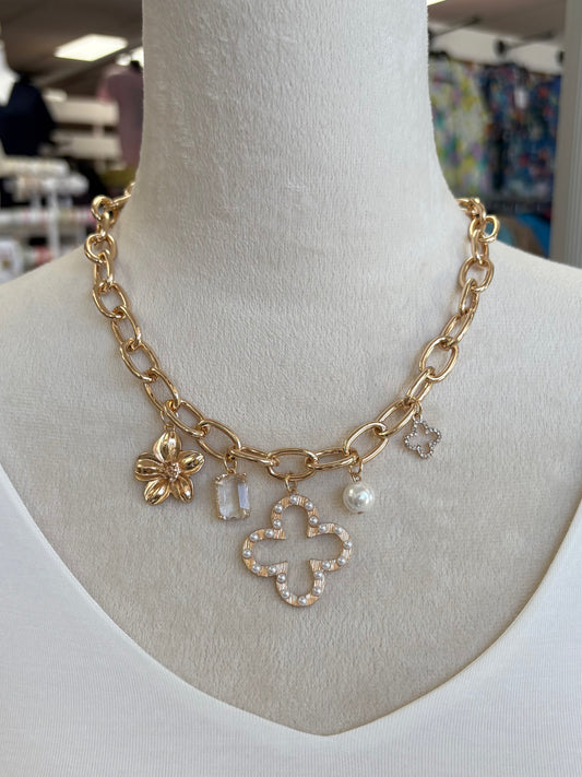 KK Chain Charm Necklace