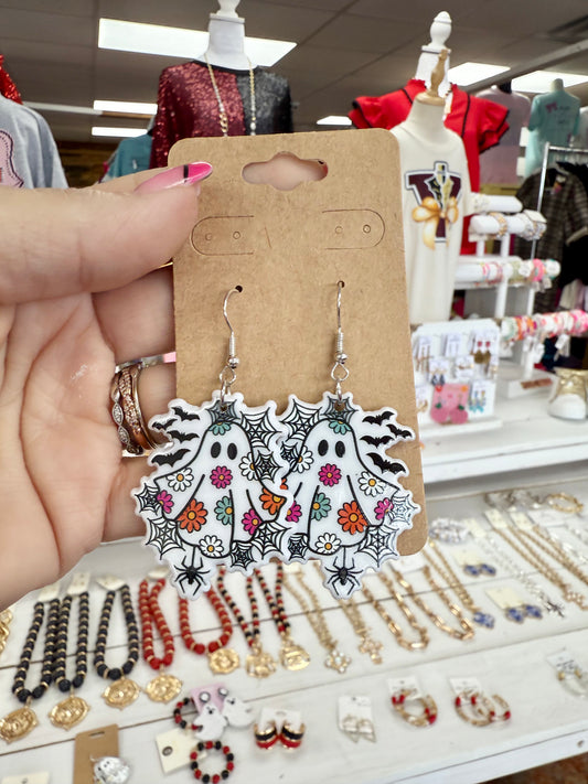 Floral Ghost Earrings
