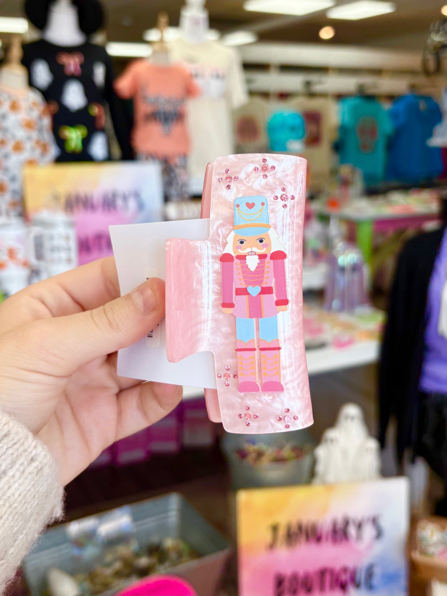 KK Pink Nutcracker Hair Clip