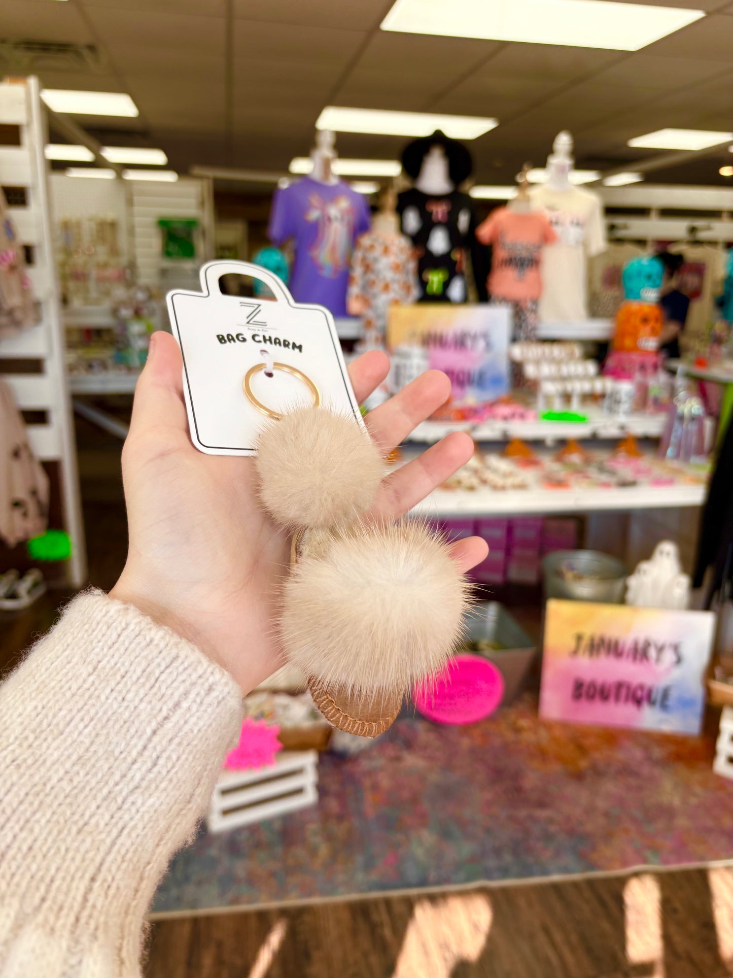 KK Furry Slipper Keychain