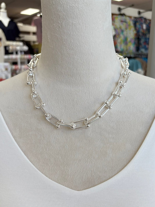 Silver U-Link Chain Necklace