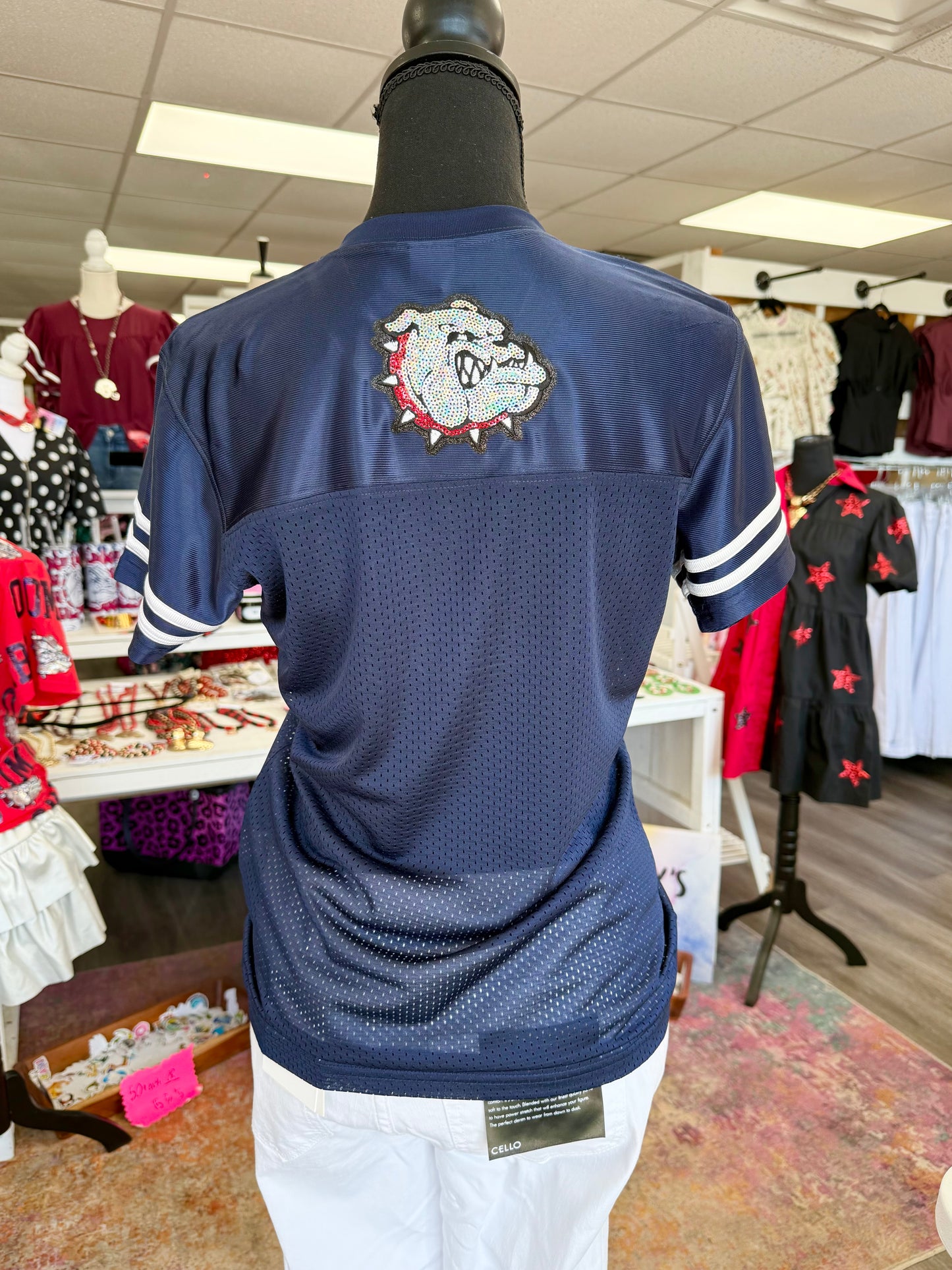 PREORDER! Women’s Toombs Bulldog Sequin Jersey