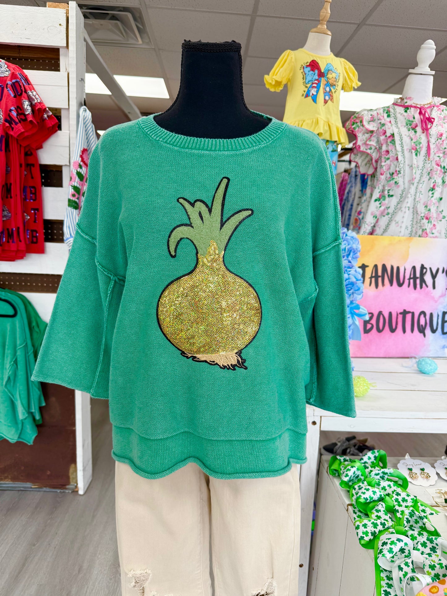 Women’s Sequin Onion Top