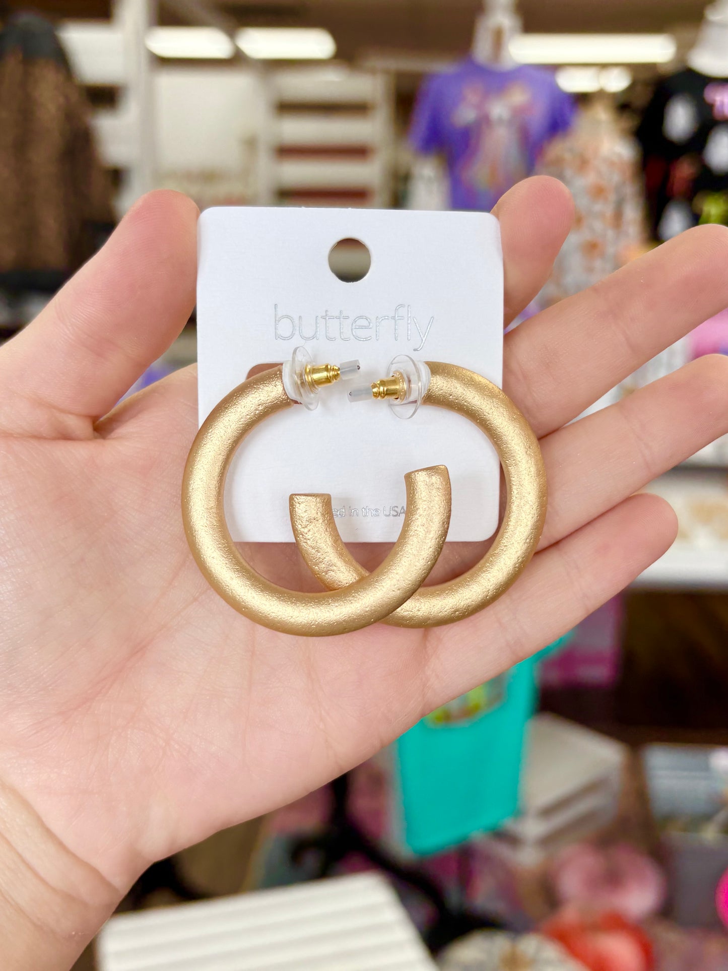 KK Matte Gold Hoops