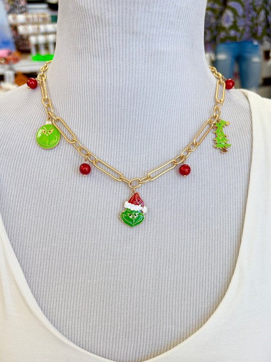 KK Gr*nch Charm Necklace