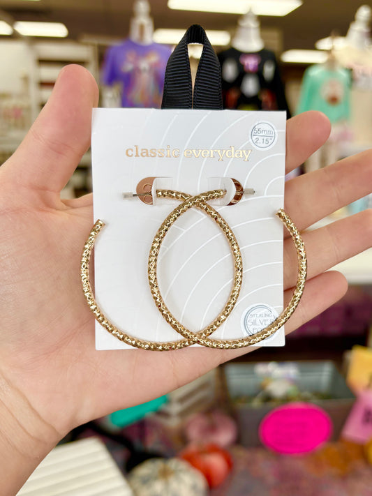 KK Large Textured Hoops