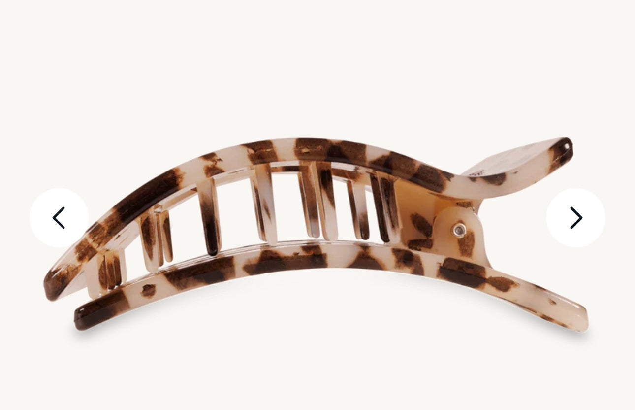 Blonde Tortoise Large Flat Rectangle Hair Clip