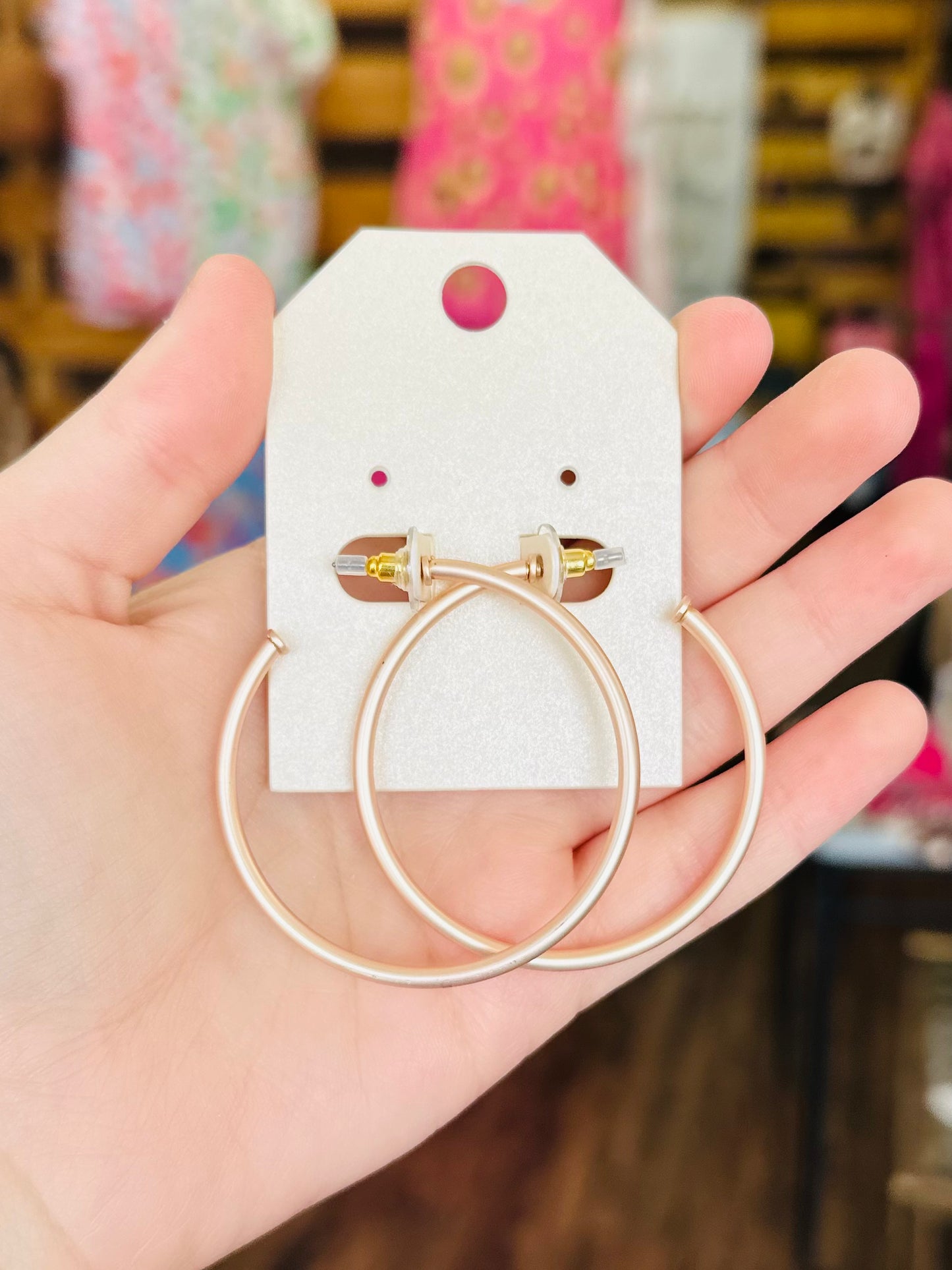 Thin Rose Gold Hoops