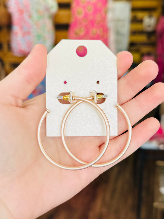 Thin Rose Gold Hoops