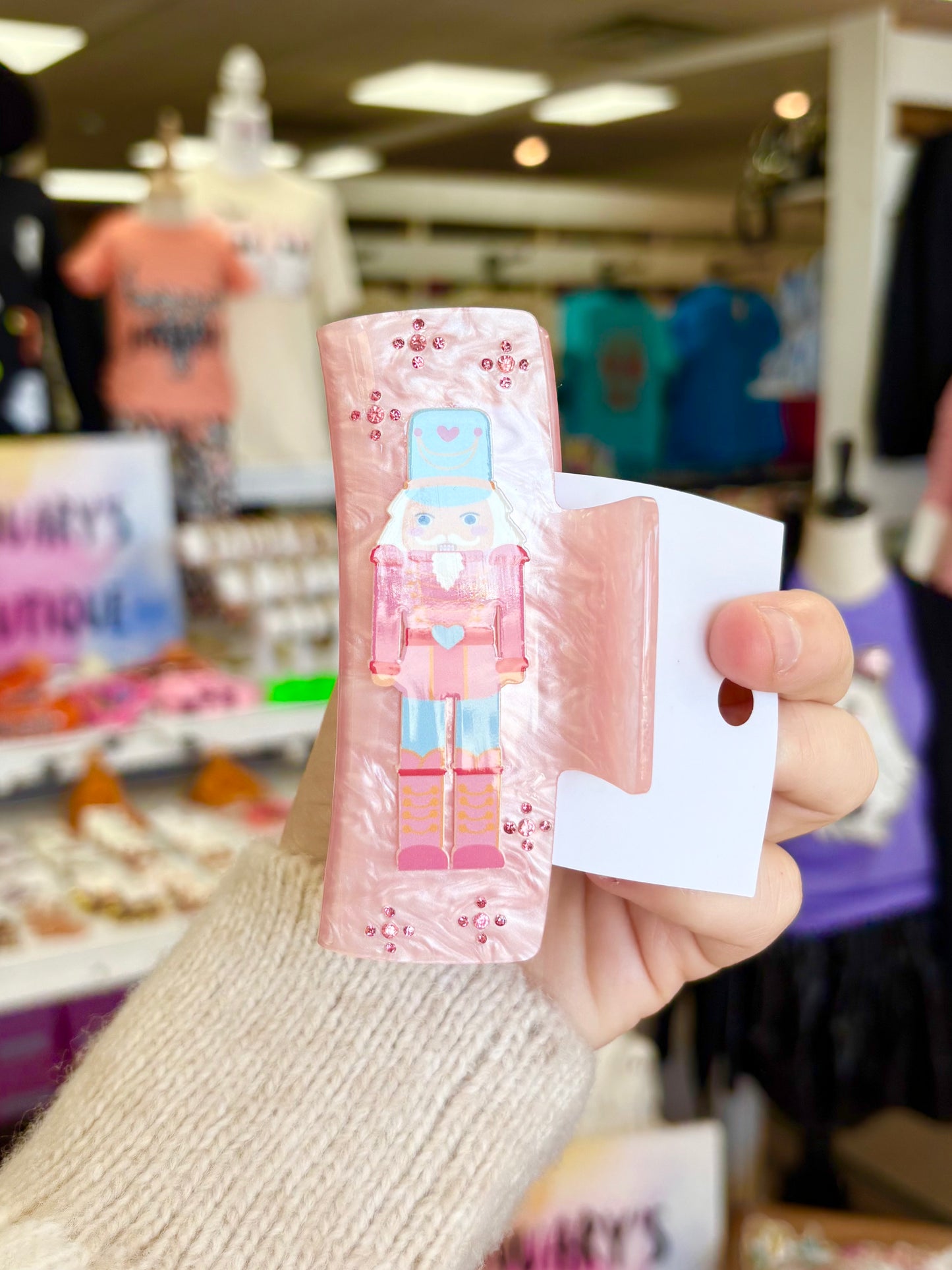 KK Pink Nutcracker Hair Clip