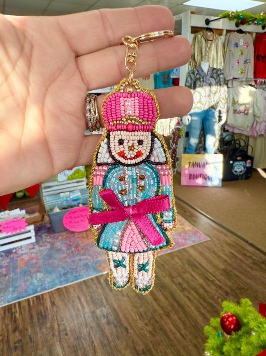 Pink Nutcracker Keychain