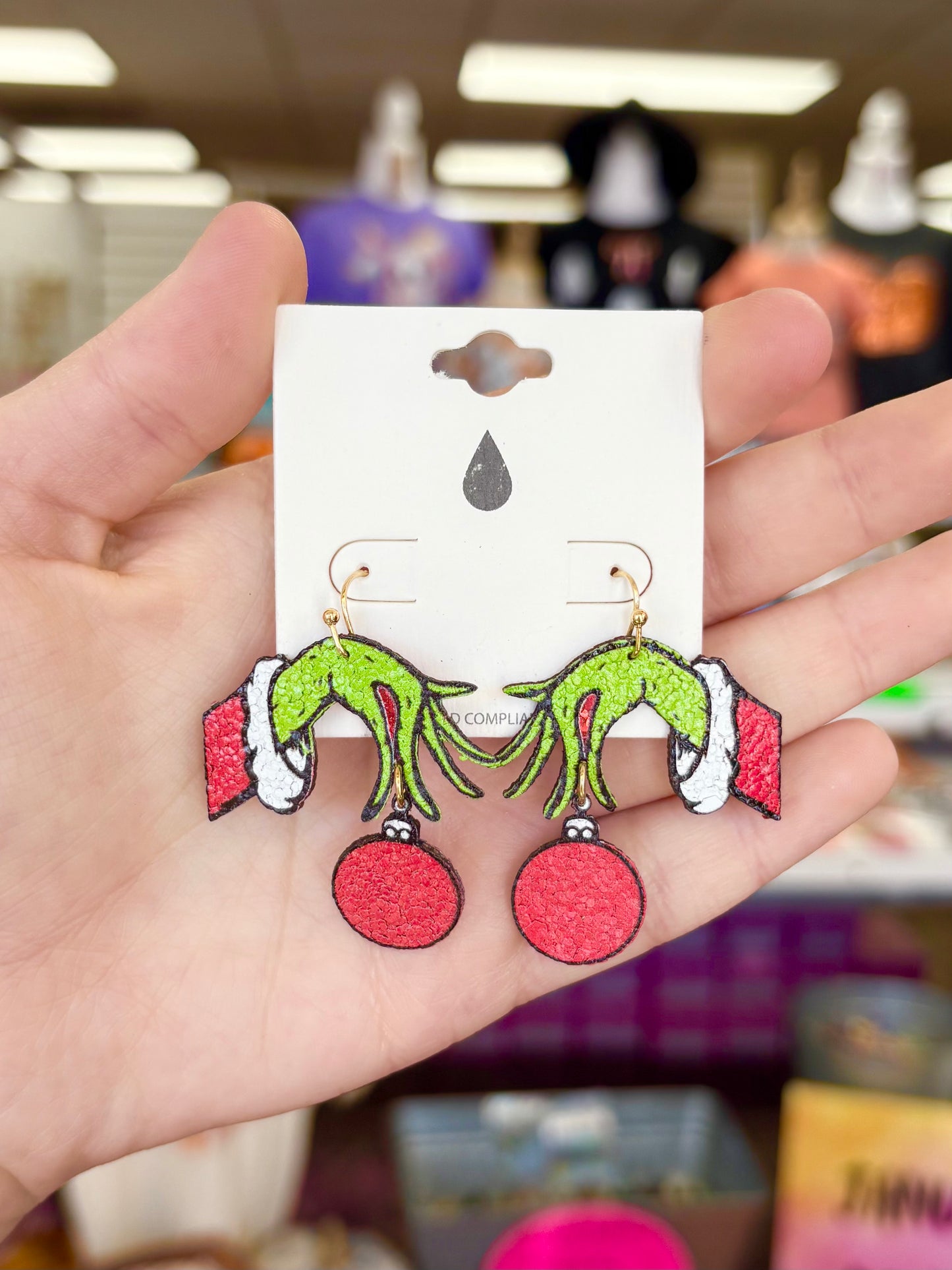 KK Gr*nch Hand Earrings