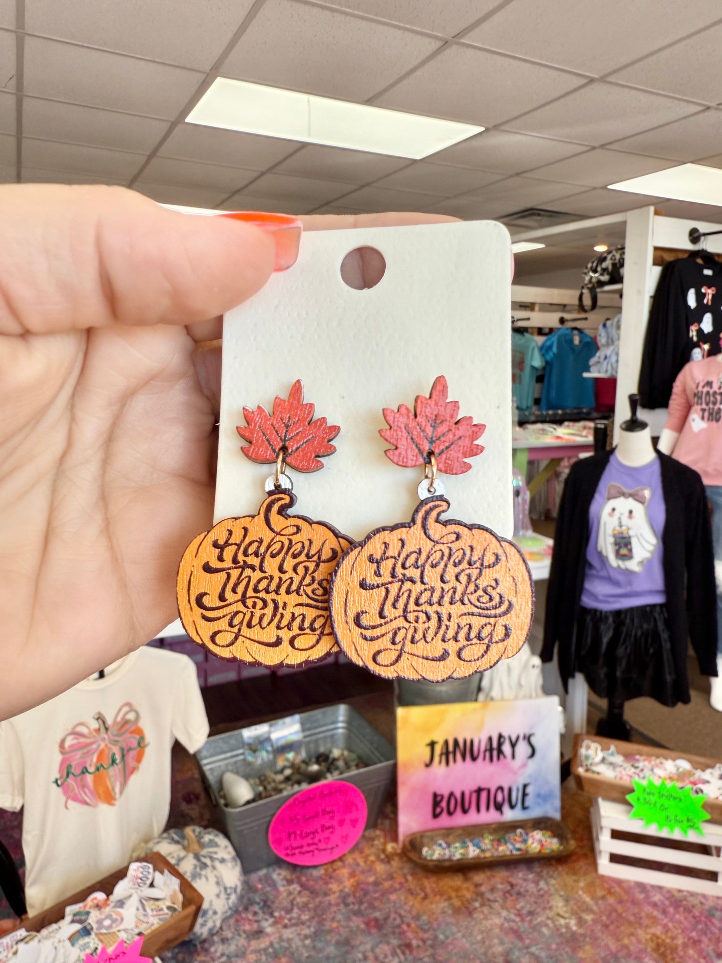 Happy Thanksgiving Earrings
