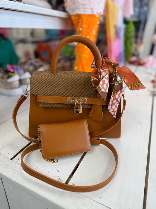 Designer Inspired Bag with Card Holder