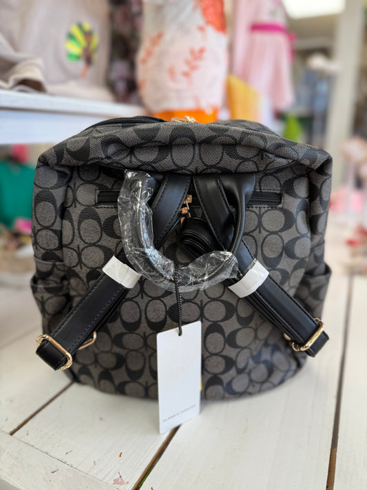 Designer Inspired Black Backpack