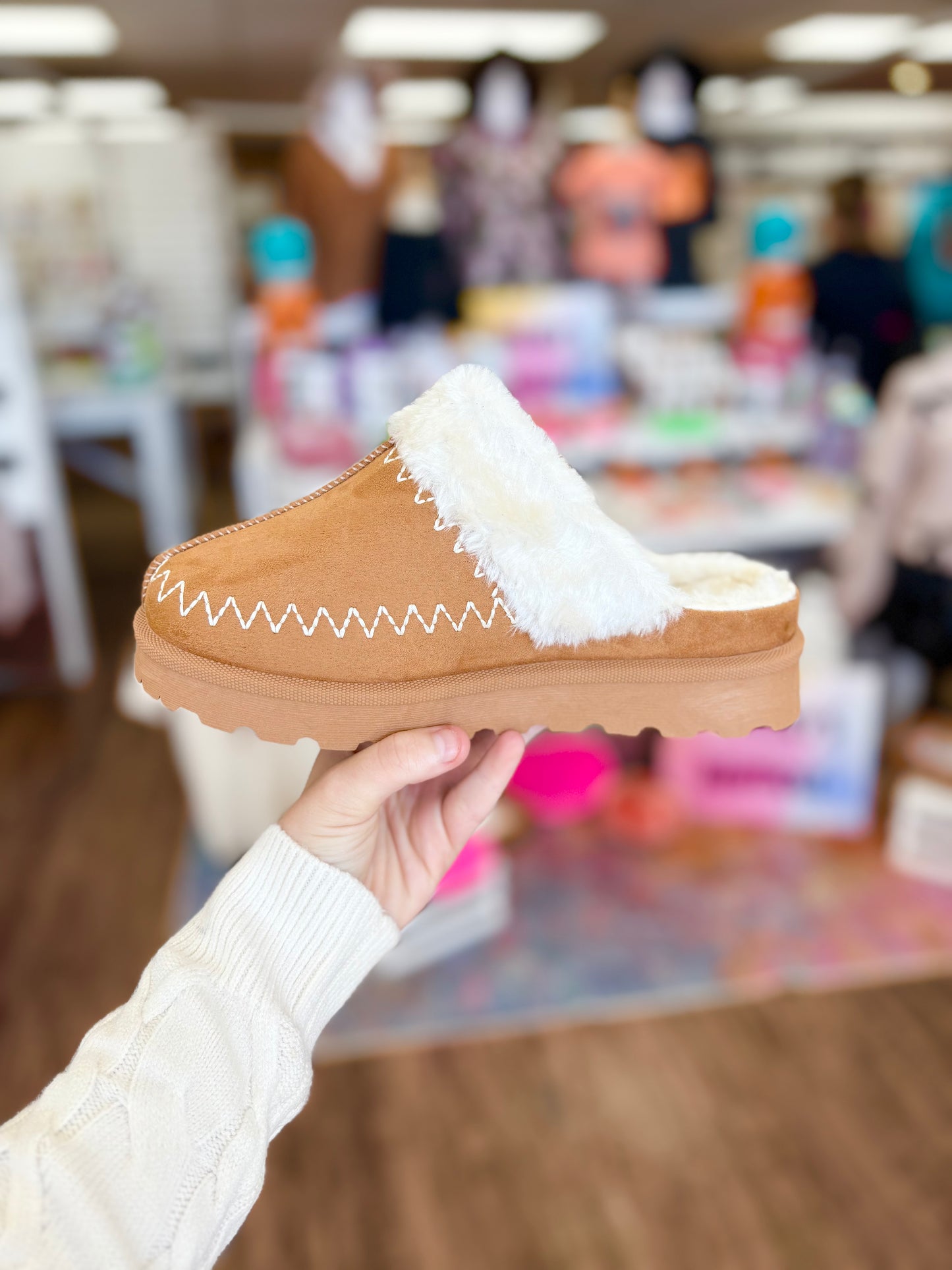 Pierre Dumas Platform Camel Fur Slip-on