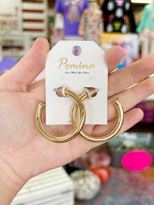 KK Chunky Silver Gold Hoops