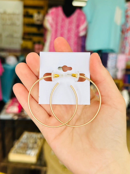 KK Thin Gold Hoops
