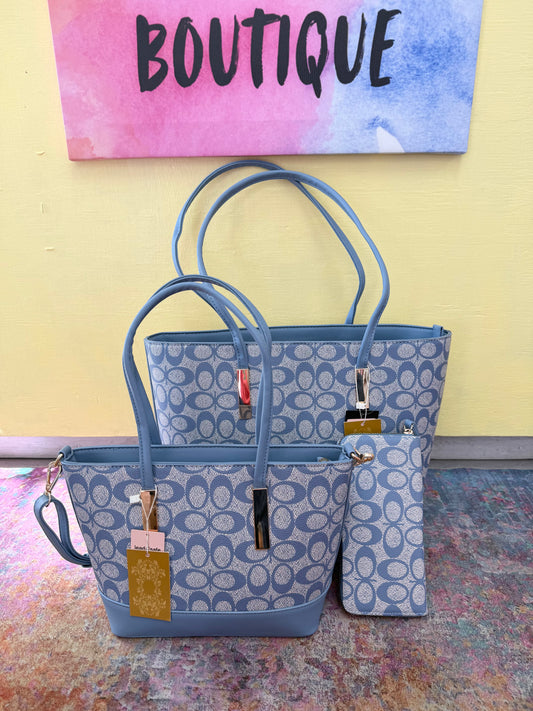 Women’s Designer Inspired Blue 3 Piece Set