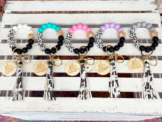 KK Cow Keychain Wristlet