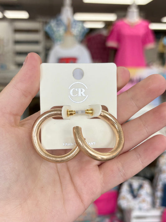 KK Small Matte Gold Hoops