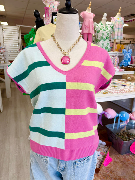 Women’s Striped Split Sweater