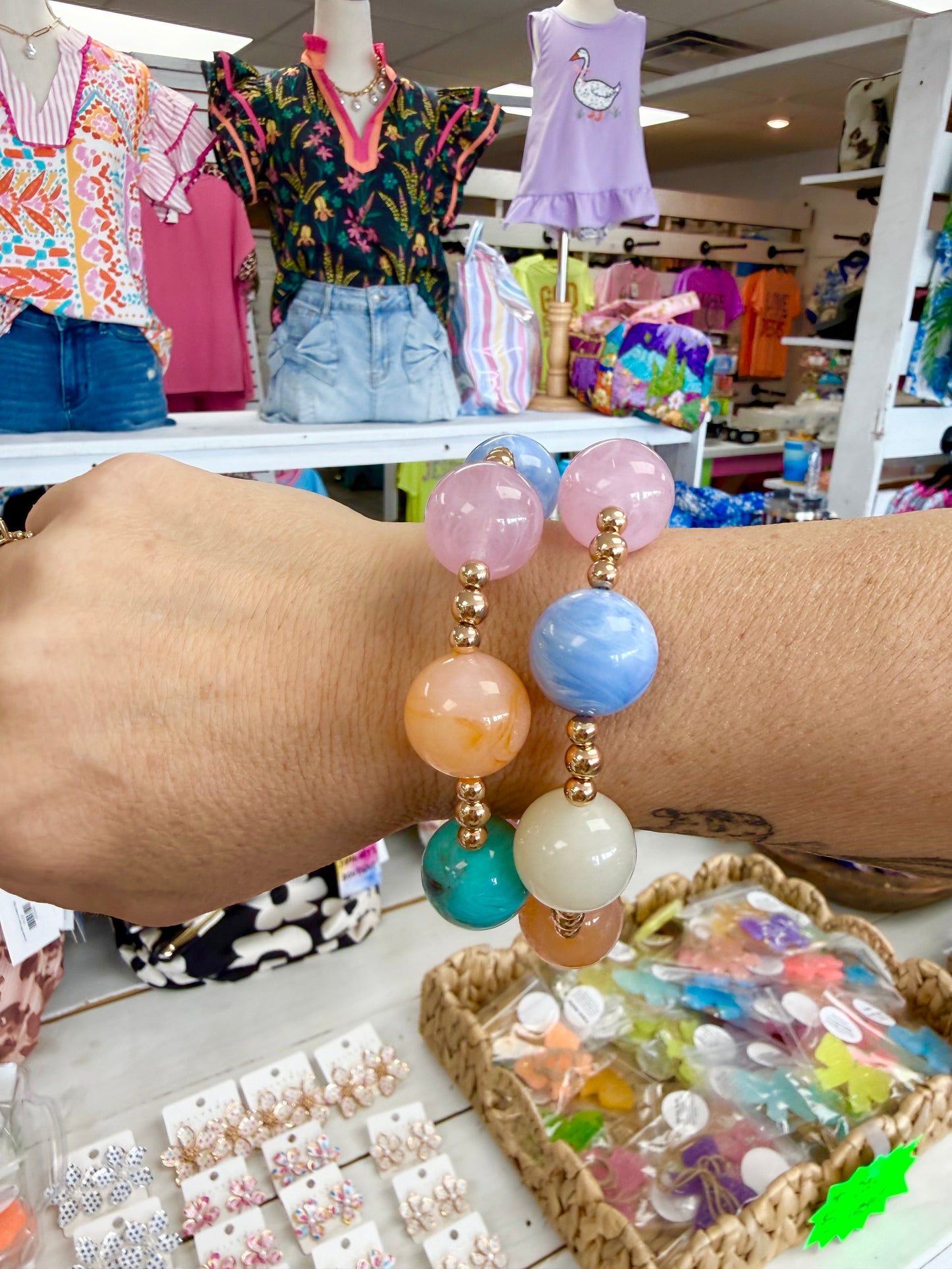 Chunky Multi Large Beaded Bracelet