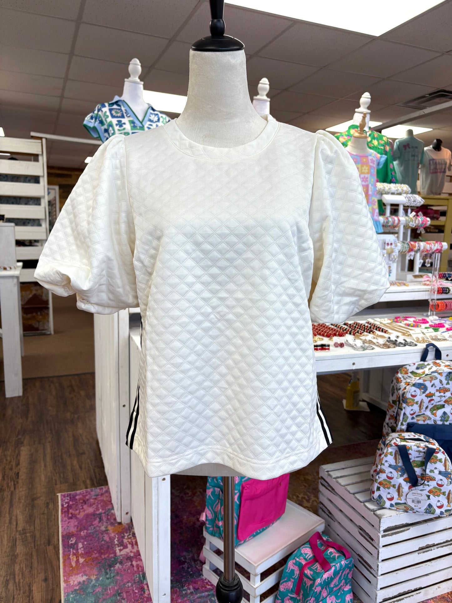 Women’s Ivory Mary Square Top