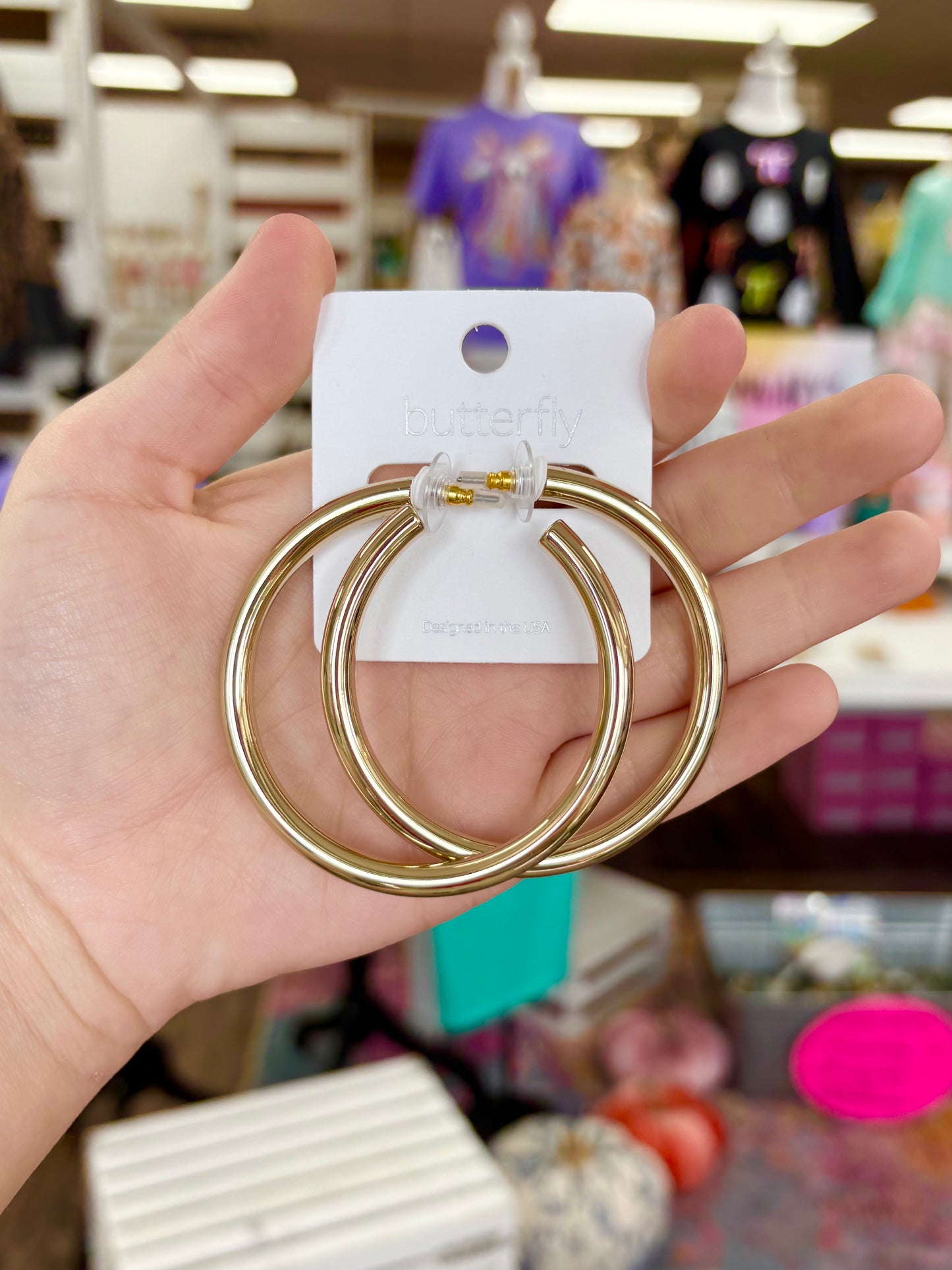 KK Large Shiny Gold Hoops
