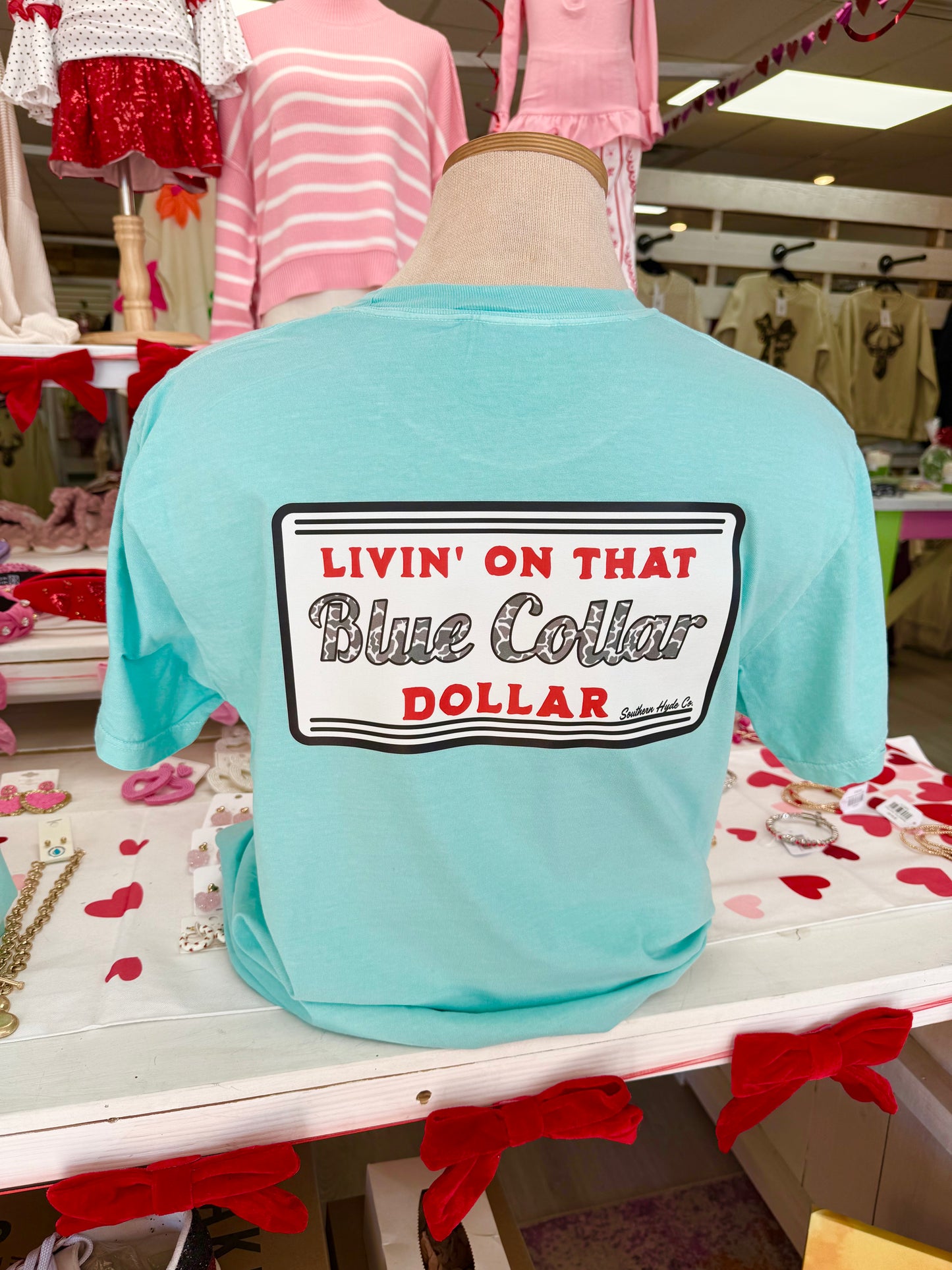 Men’s Living On That Blue Collar Dollar T-shirt