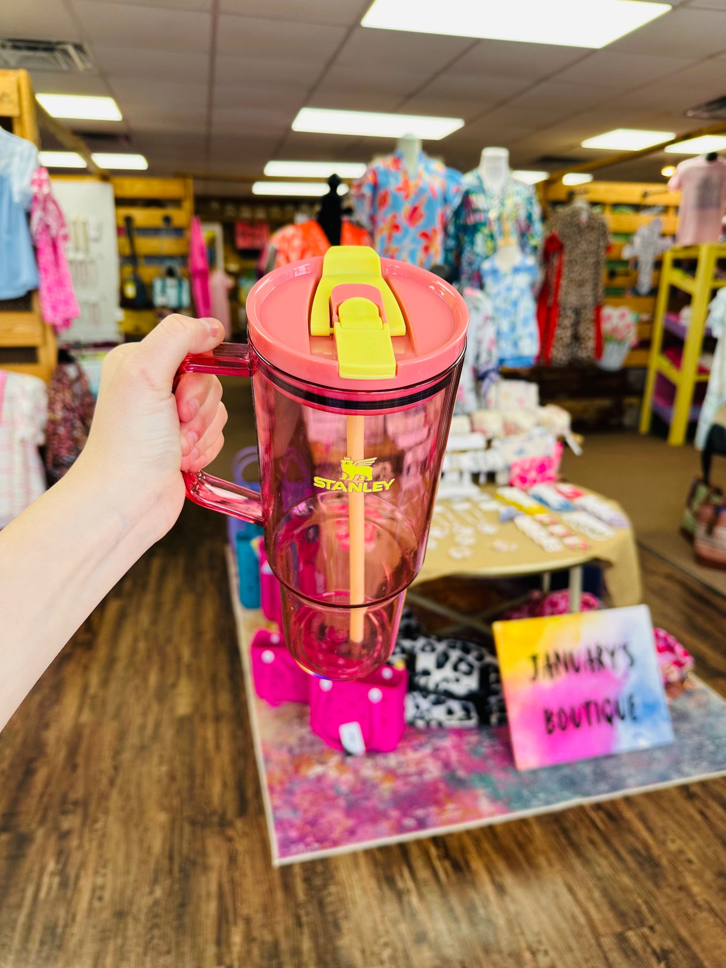 LT. Orange/Yellow Transparent Tumbler