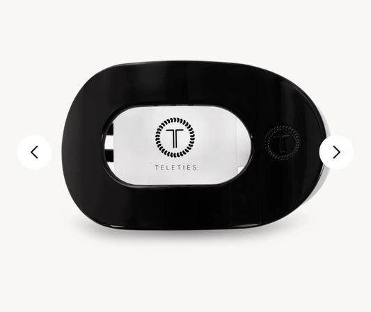 Jet Black Large Flat Round Hair Clip