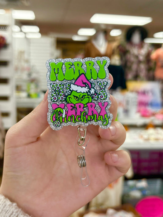 KK Leopard Gr*nch Badge Reel