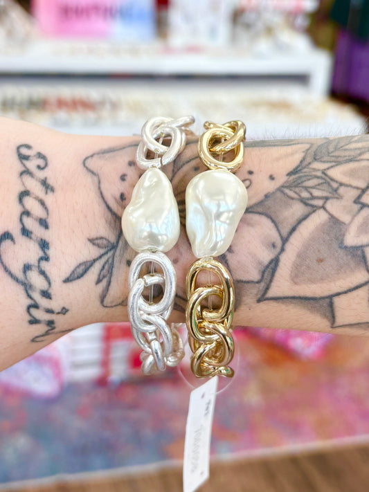 KK Chain With Pearl Bracelet