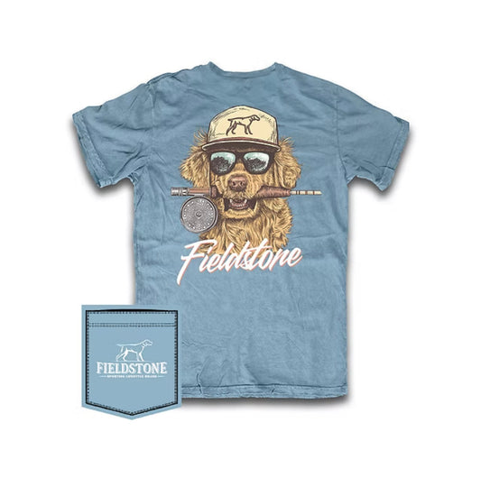 Boy’s Fieldstone Retriever Reel Ice Blue T-shirt
