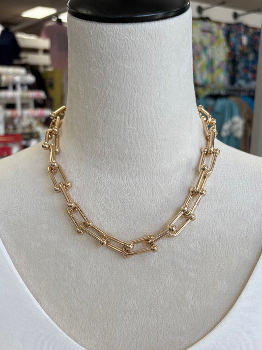 Gold U-Link Chain Necklace