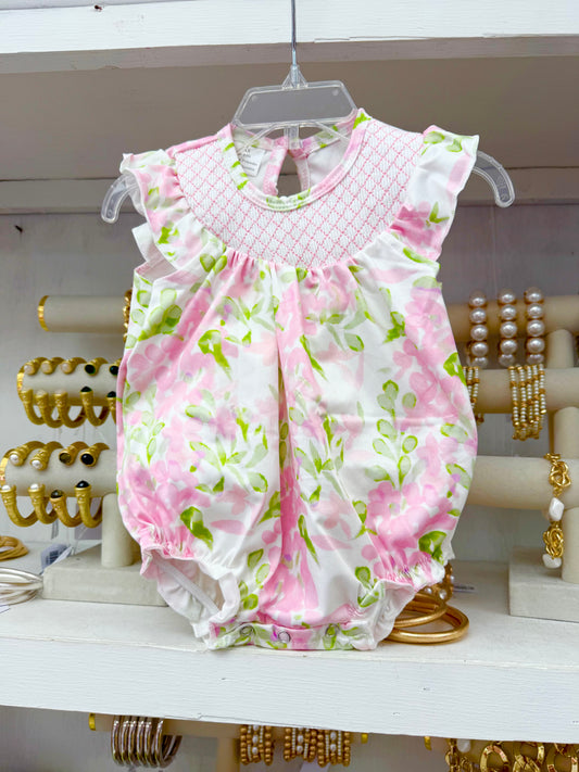 Girl’s Pink Floral Bubble