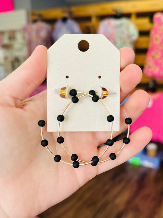 Black And Gold Ball Hoops